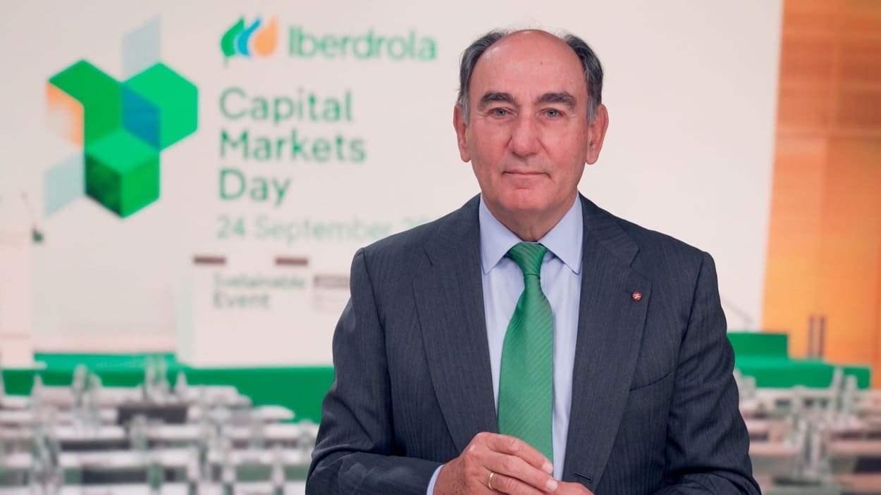 Ignacio Galán, presidente de Iberdrola, durante la presentación del Plan Estratégico 2025-2028 en Londres. IBERDROLA