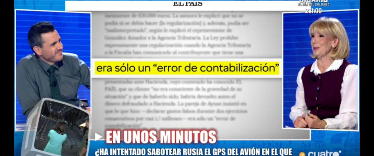 Esperanza Aguirre desliza en directo que Ayuso valoró simular una ruptura ficticia con su novio