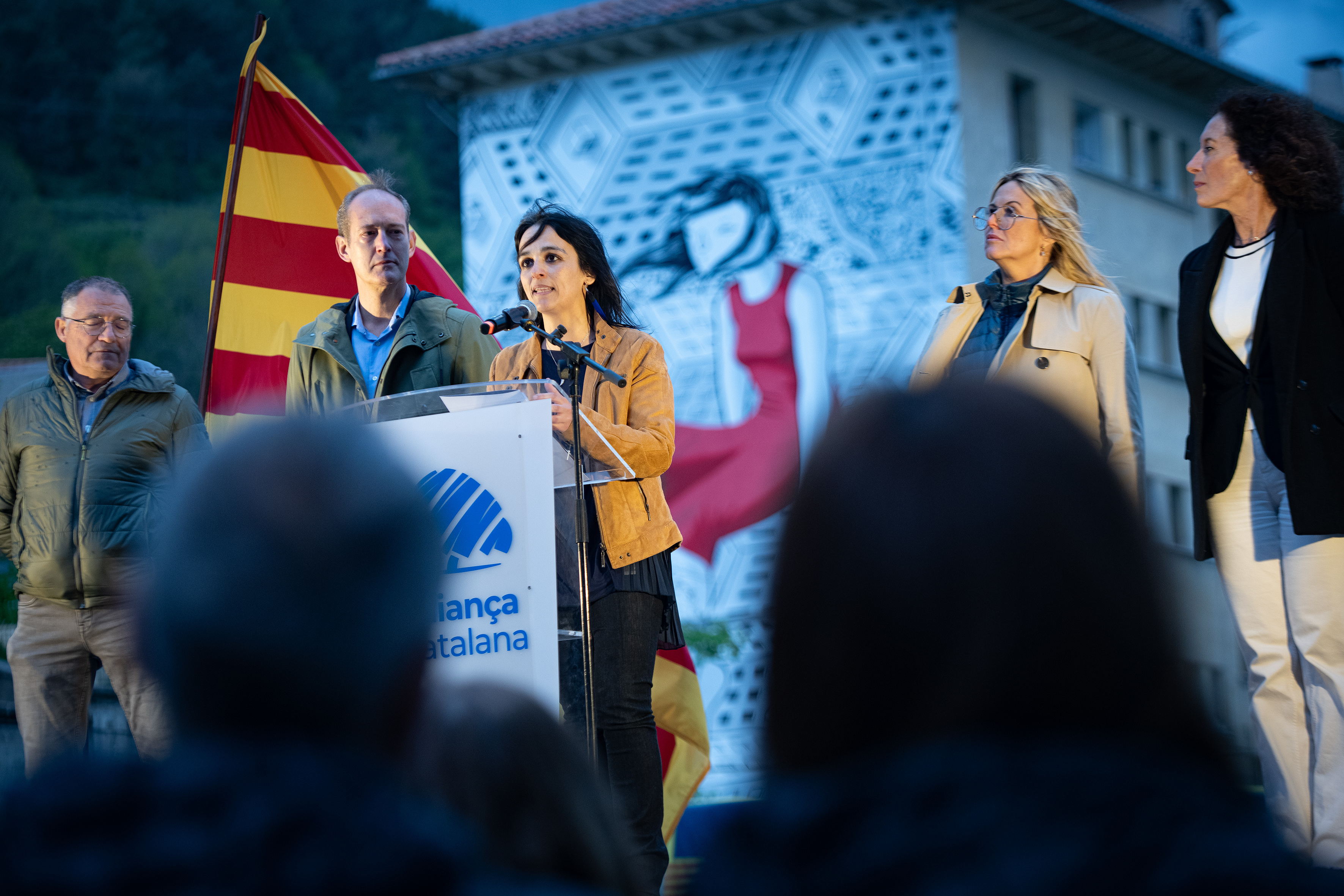 Sílvia Orriols en Ripoll durante el inicio de la campaña de Aliança Catalana para las elecciones autonómicas de 2024. Glòria Sánchez / EP Sílvia Orriols en Ripoll durante el inicio de la campaña de Aliança Catalana para las elecciones autonómicas de 2024. Glòria Sánchez / EP