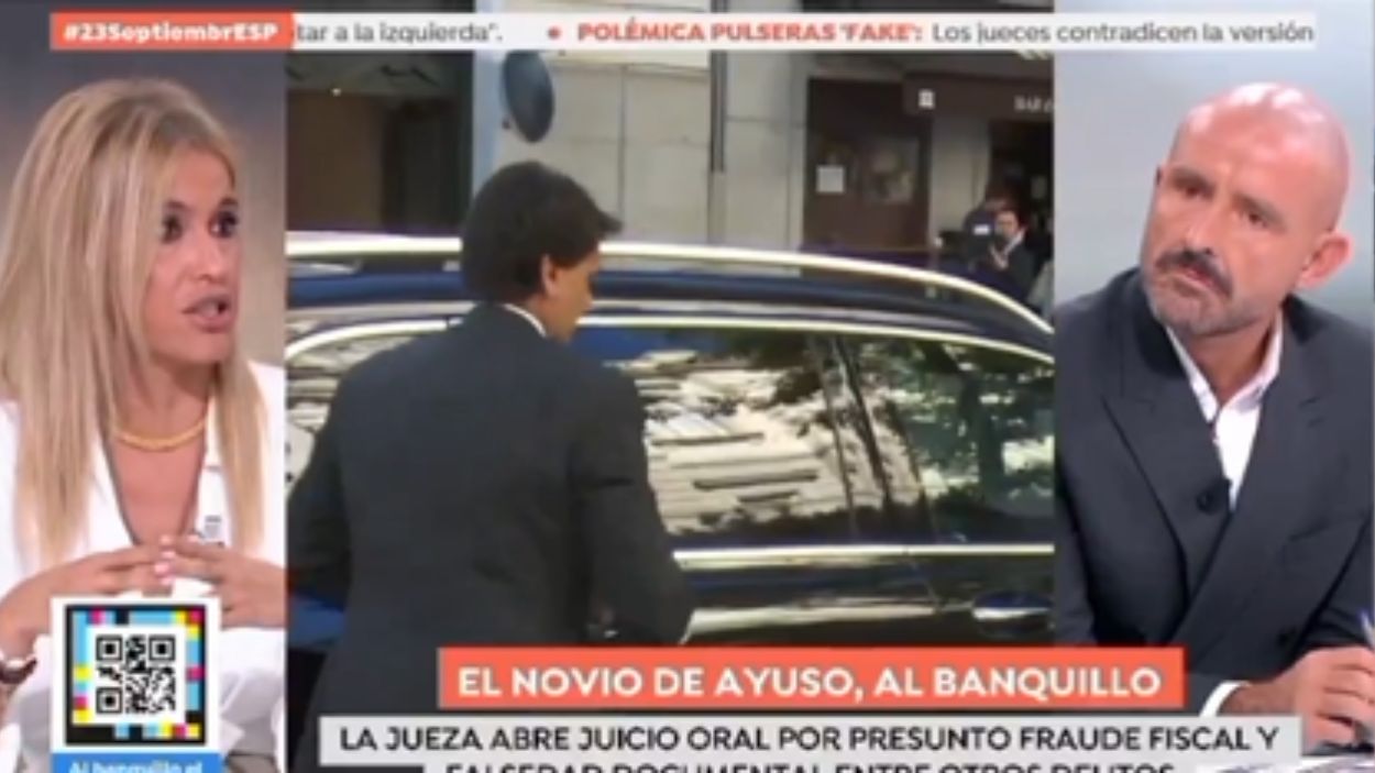 Afra Blanco y Jaime de los Santos en 'Espejo Público'. Atresmedia