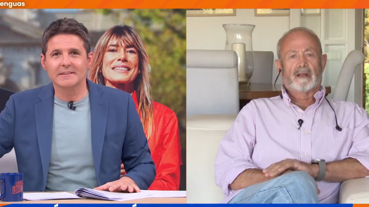 Jesús Cintora y el juez Castro conectan en el programa 'Malas Lenguas'. RTVE