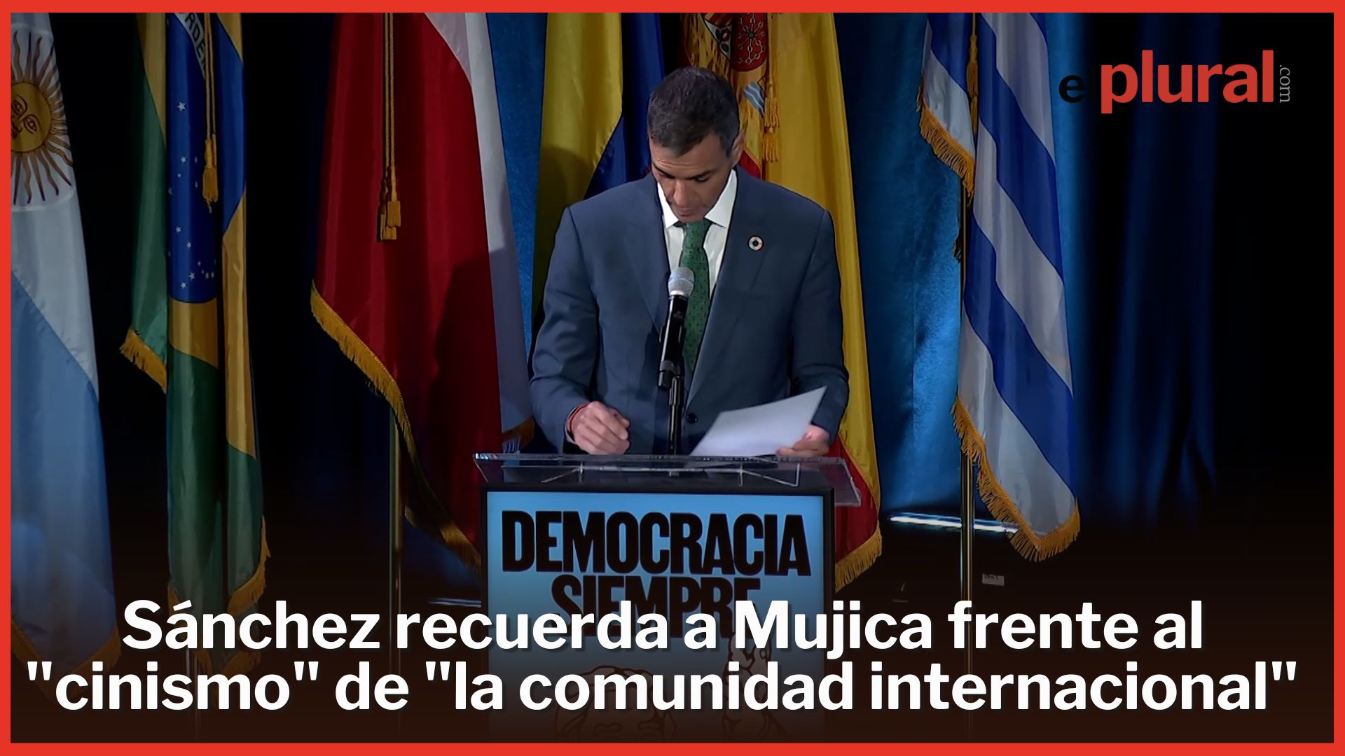 Sánchez recuerda a Pepe Mujica frente al "cinismo" de "la comunidad internacional" sobre Gaza