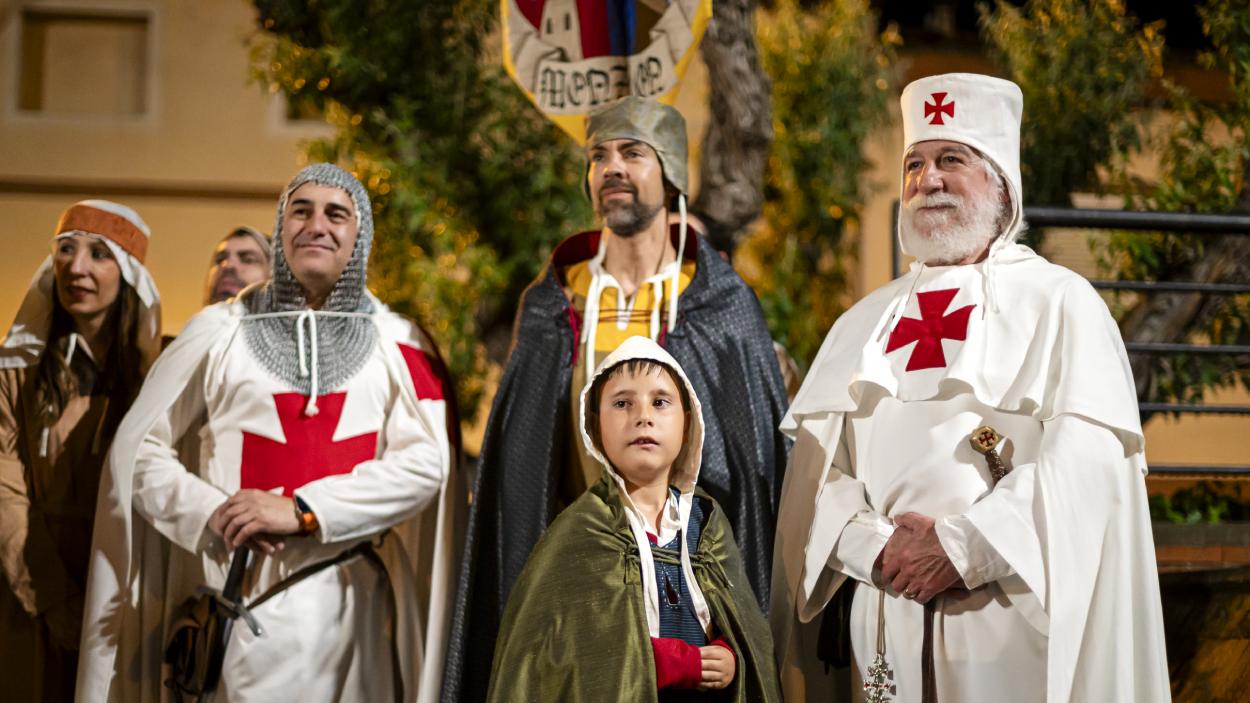 Homenaje Templario a Jaime I y Guillem de Mont-Rodón en Monzón, Huesca. Monzontemplario.com