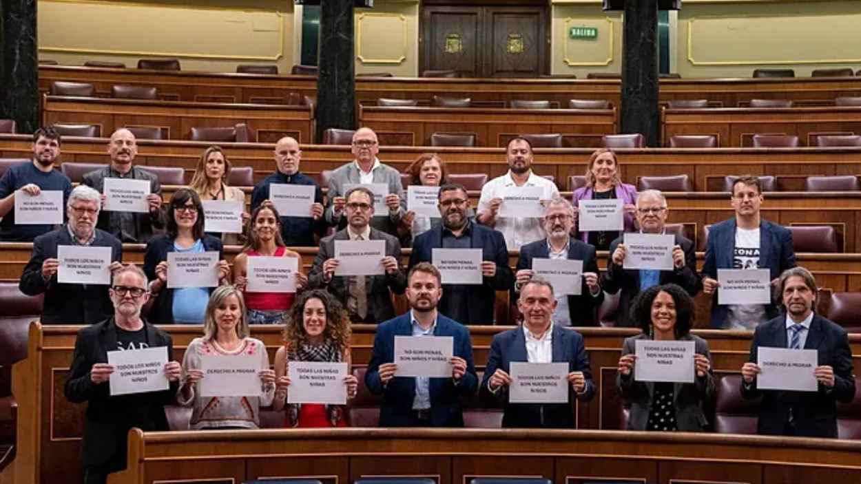 Los diputados de Sumar, en el Congreso. Sumar