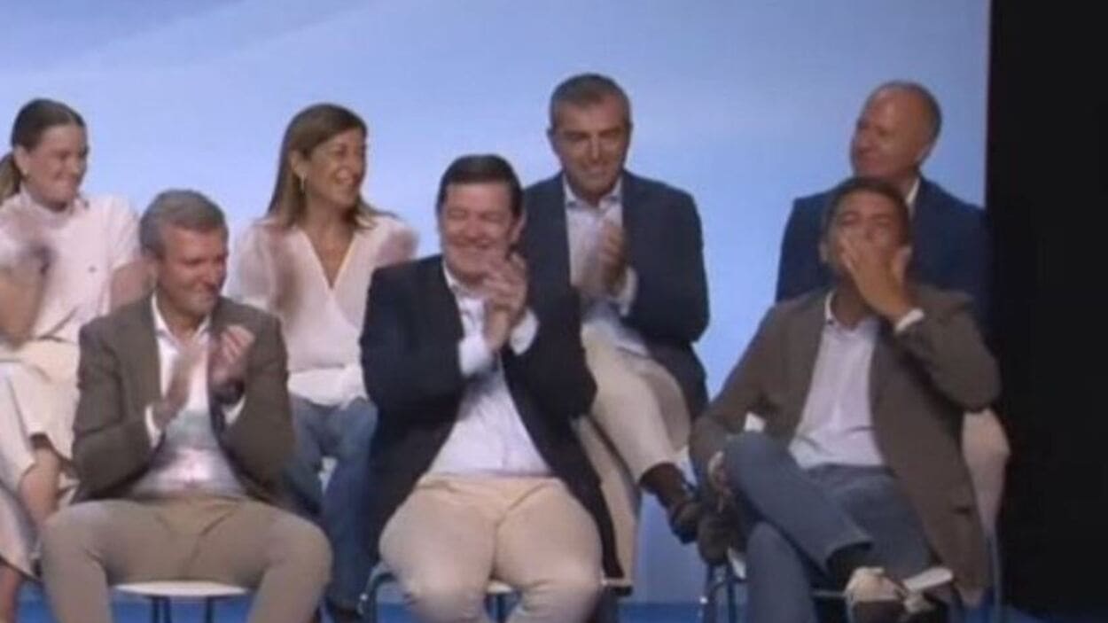 El presidente de la Comunidad Valenciana, Carlos Mazón, en un acto de partido en Murcia. PP.