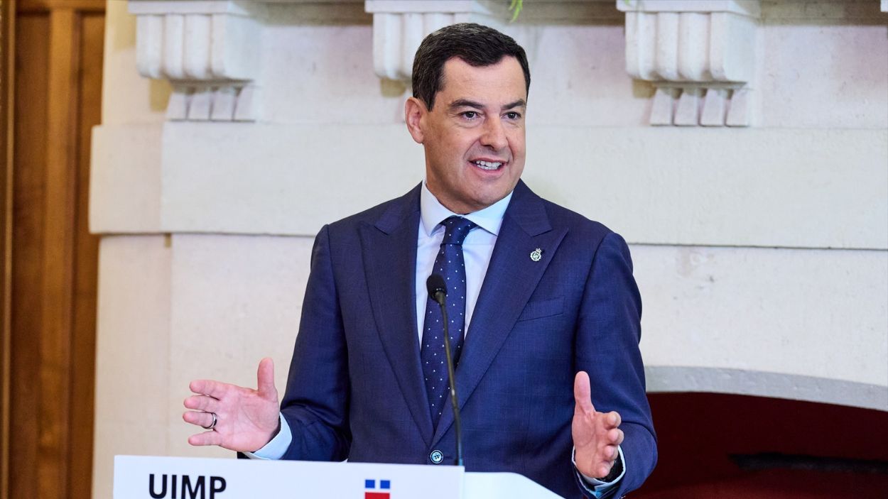 El presidente de la Junta de Andalucía, Moreno Bonilla