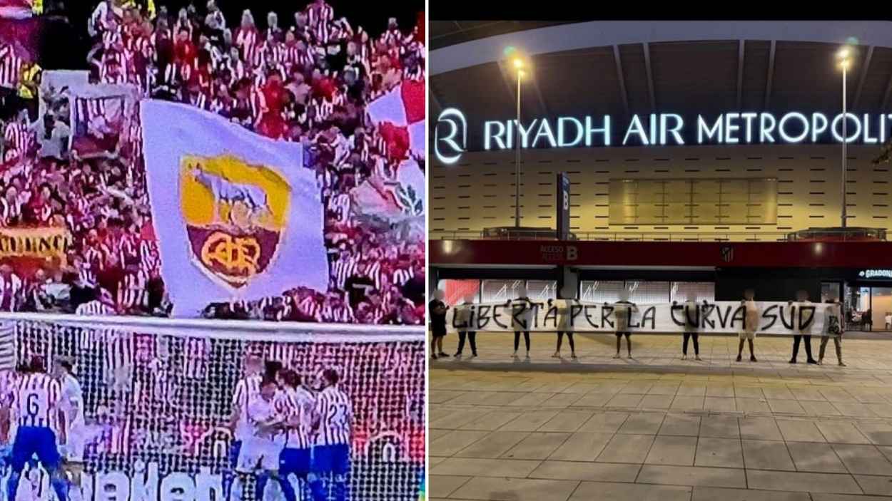 ¿Por qué los seguidores del Atlético de Madrid sacaron una bandera de la Roma durante el derbi frente al Real Madrid?