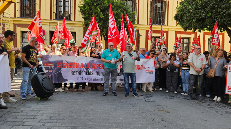 Movilización pensionistas dependencia andalucia sindicatos