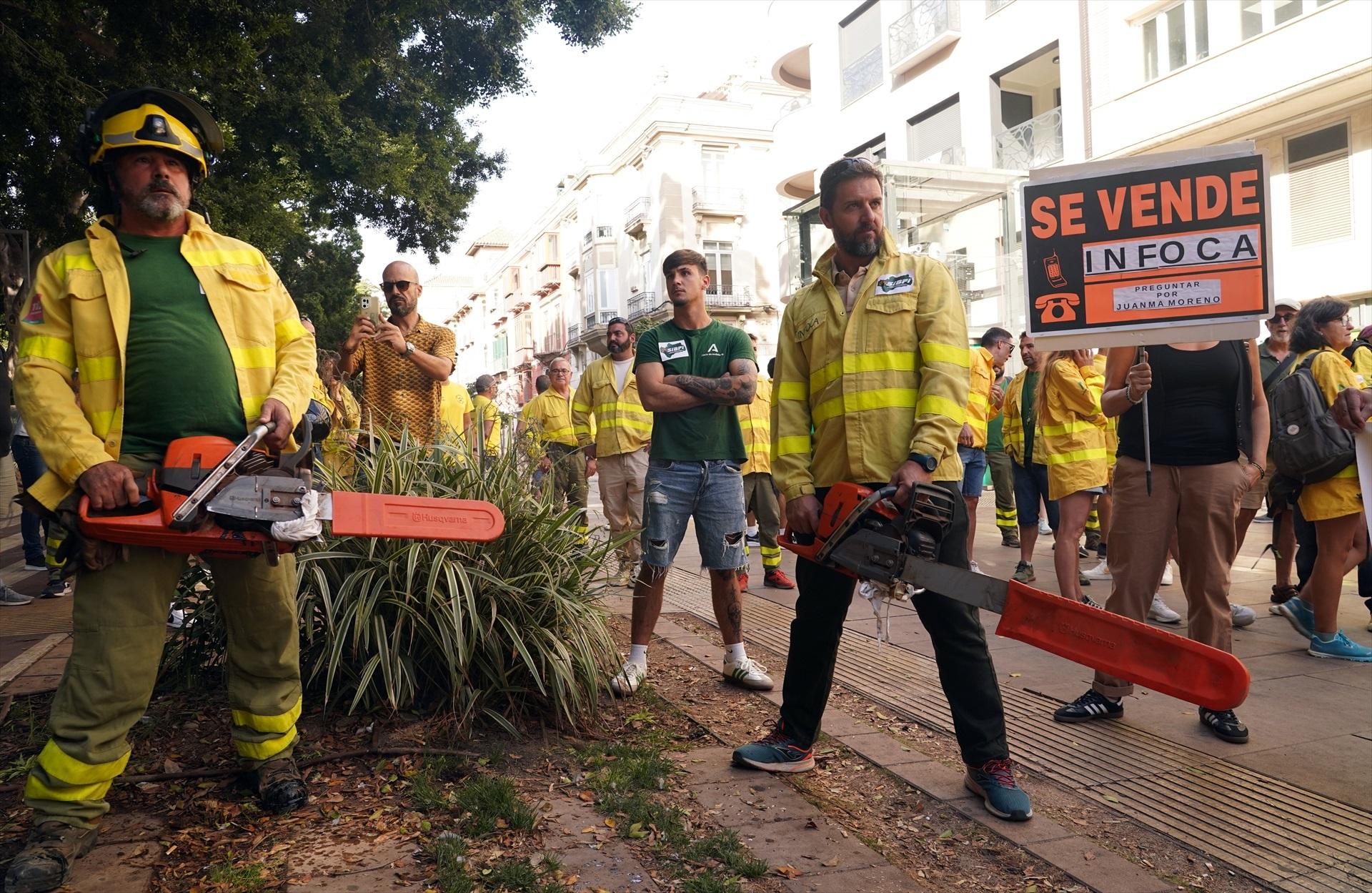 Movilización de los bomberos forestales del INFOCA. Archivo
