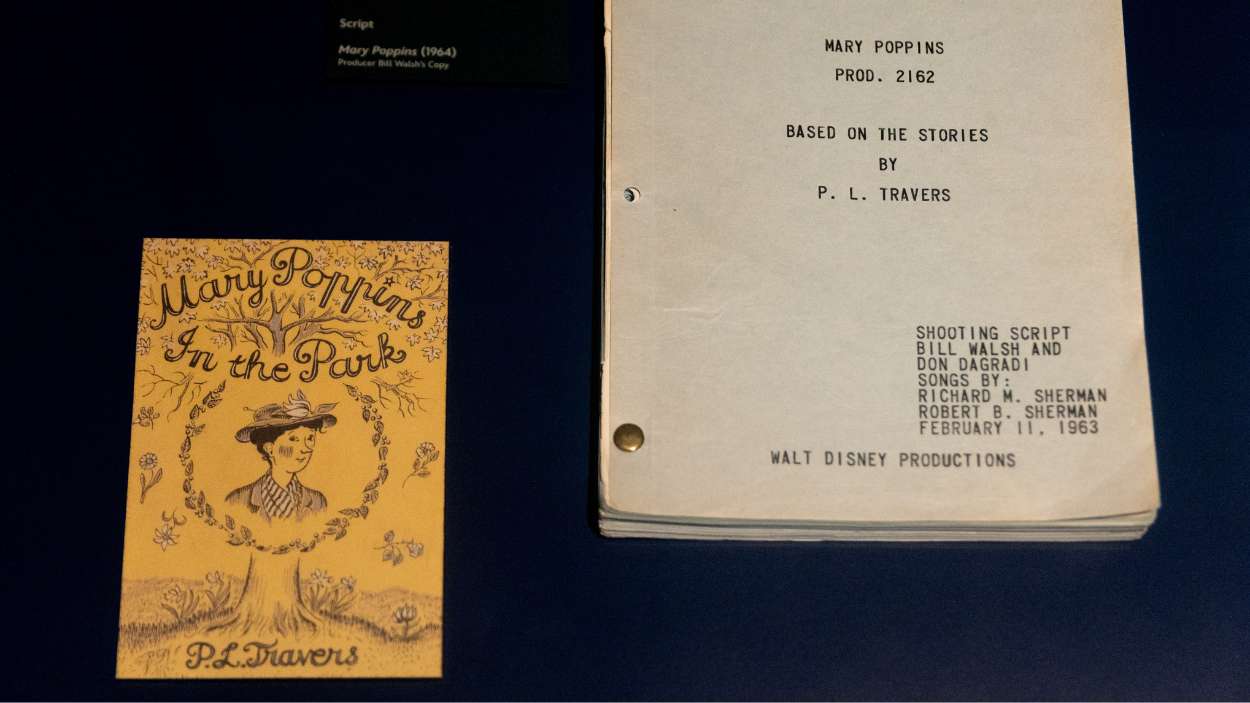 Guion de Mary Poppins en Disney The Exhibition: 100 años de magia. EP