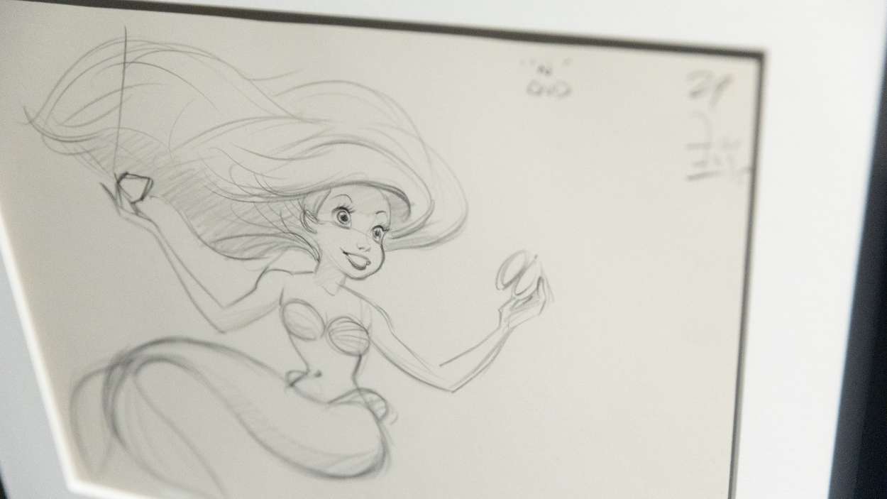 Boceto de Ariel en Disney The Exhibition: 100 años de magia. EP