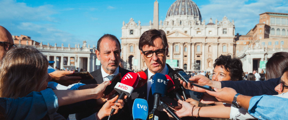 Illa y el Papa León XIV abordan en el Vaticano la política de Cataluña y la situación en Gaza