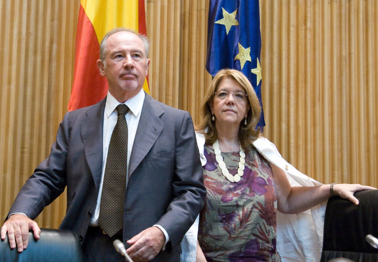 Rodrigo Rato y Elvira Rodríguez en una comparecencia en el Congres. Luego vendría lo de Cajamadrid y la CNMV. EFE