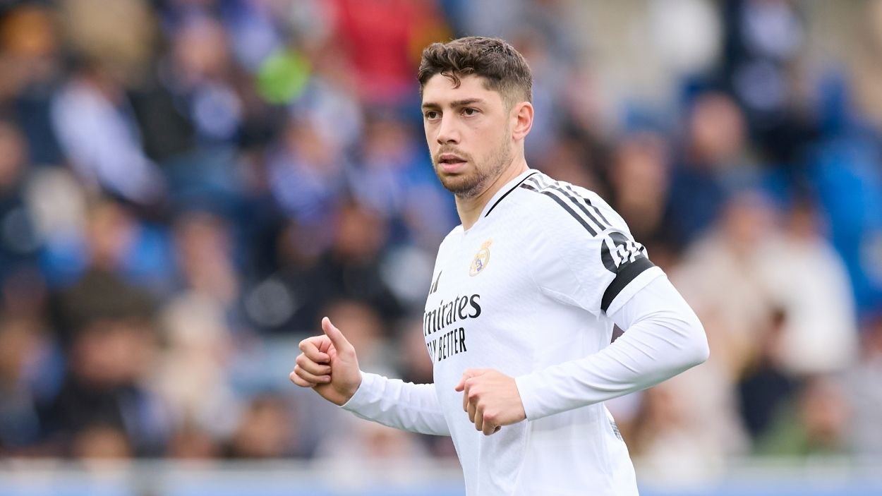 El futbolista uruguayo, Fede Valverde, durante un encuentro con el Real Madrid. EP