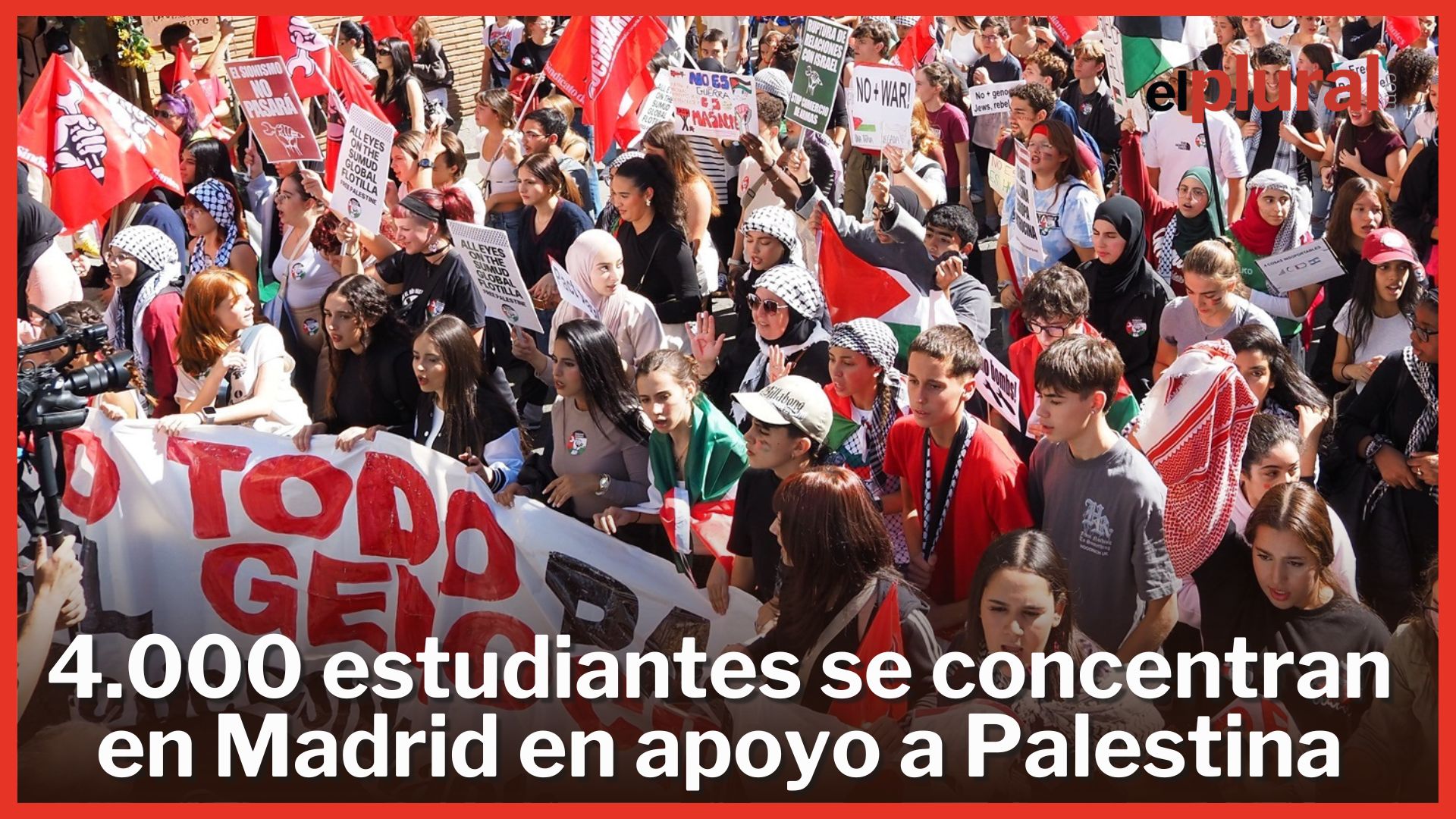 4.000 estudiantes se concentran en Madrid contra el genocidio en Gaza