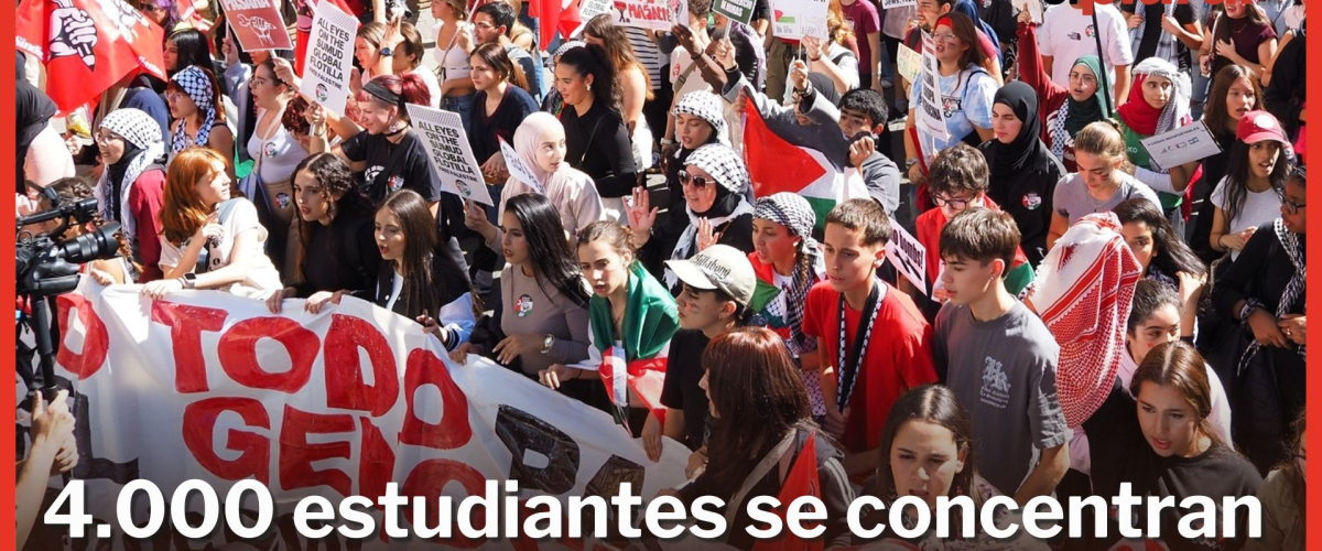 4.000 estudiantes se concentran en Madrid contra el genocidio en Gaza