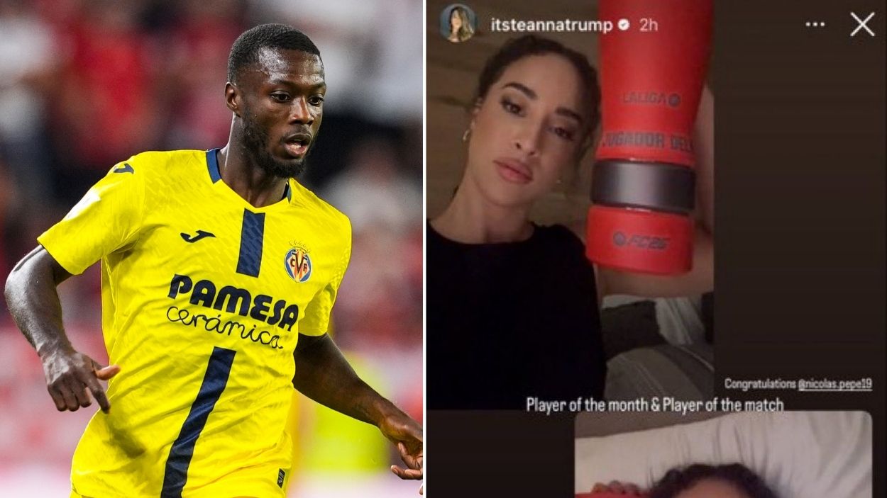 Una exactriz de cine para adultos posa con los premios individuales de un jugador de LaLiga