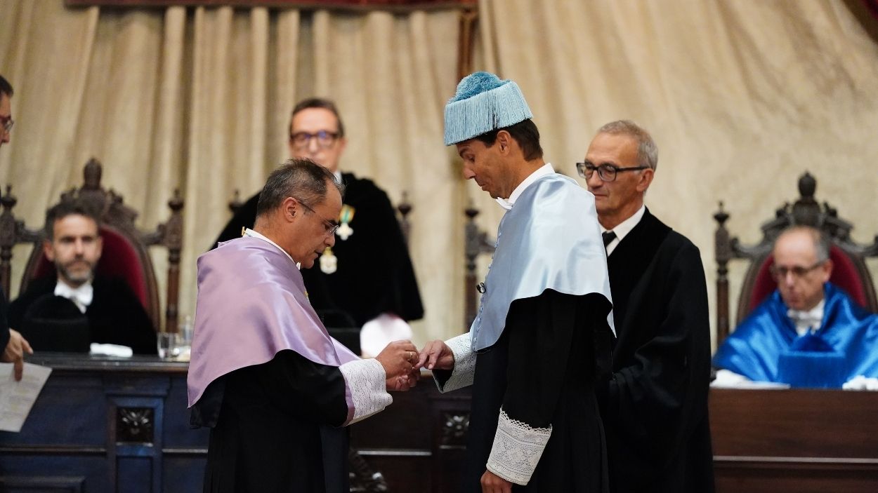 Rafa Nadal, primer deportista 'honoris causa' por la Universidad de Salamanca. EP