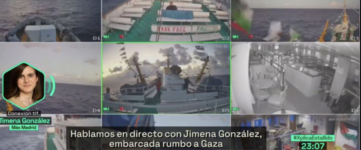 Una diputada de Más Madrid, a bordo de una segunda Flotilla, responde a los insultos del PP: "Les debe escocer"
