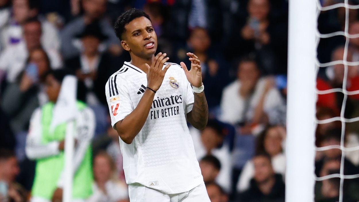 Rodrygo Goes, durante un encuentro con el Real Madrid. EP
