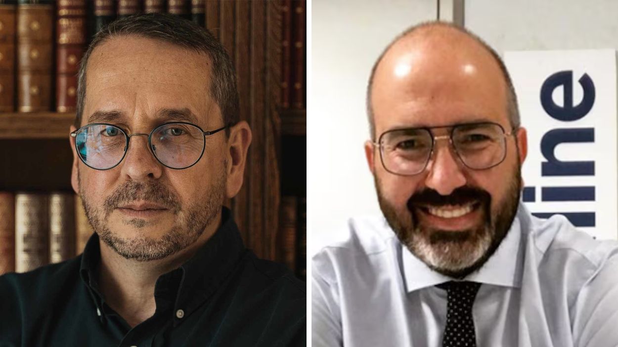 Fotomontaje del escritor Rafael Narbona y el diputado del PP de Madrid Ismael Sirio López Martín. Elaboración propia.