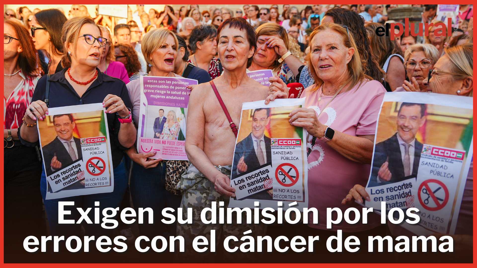 Andalucía contra Moreno Bonilla: masivas concentraciones por los errores con el cáncer de mama