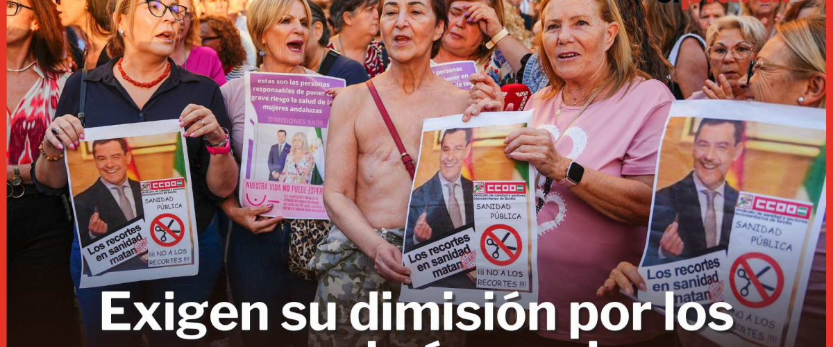 Andalucía contra Moreno Bonilla: masivas concentraciones por los errores con el cáncer de mama