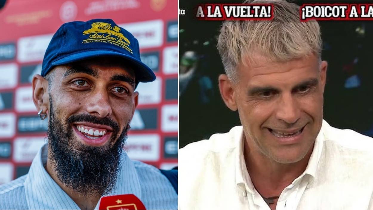 El repaso de Borja Iglesias al exciclista Óscar Pereiro: "Tiene que venir más a Balaídos"