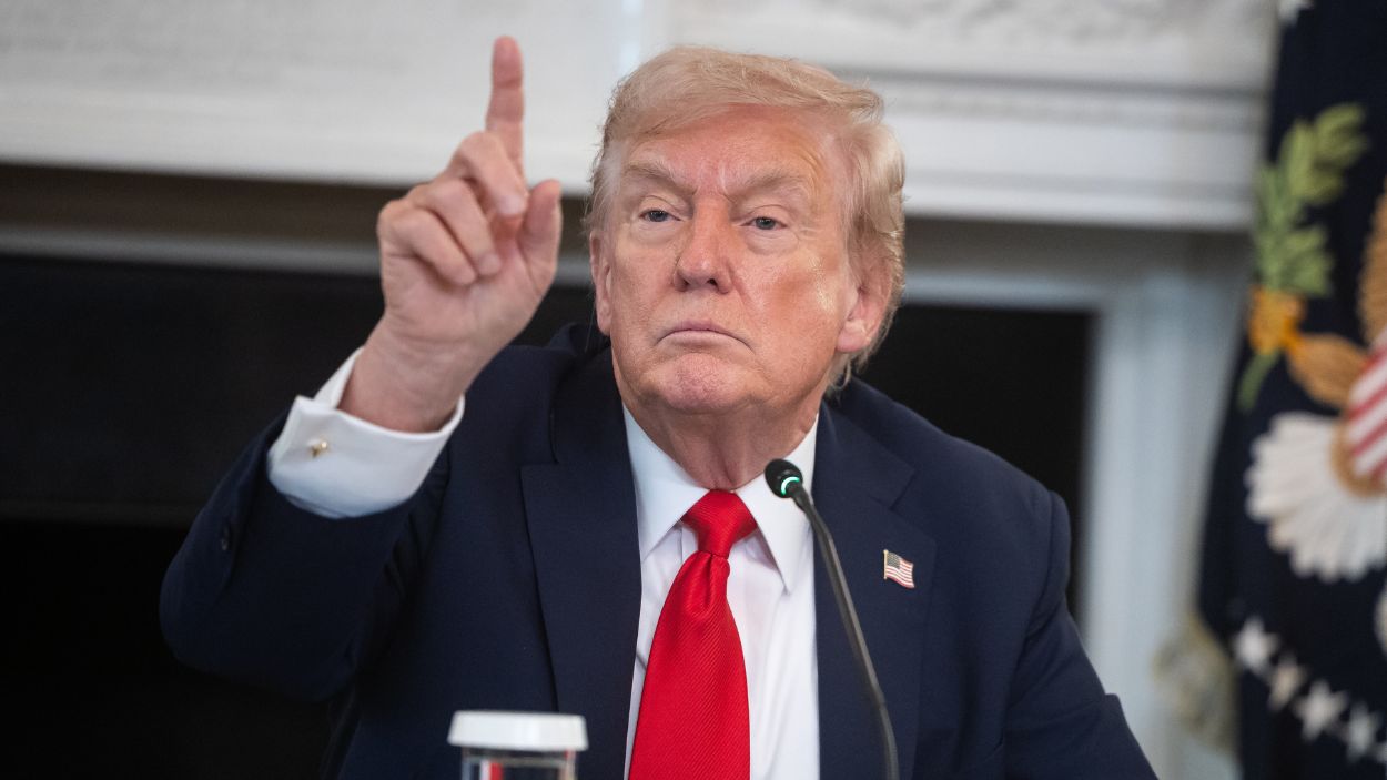 El presidente del Gobierno de Estados Unidos, Donald Trump, desde la Casa Blanca. EP.