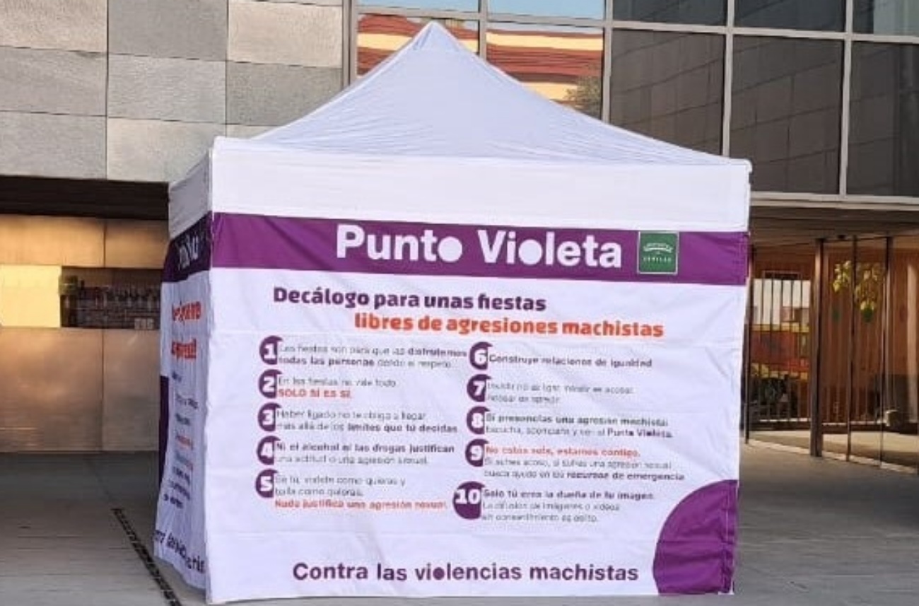 Imagen de archivo de un punto violeta de Sevilla. (Foto: EP)