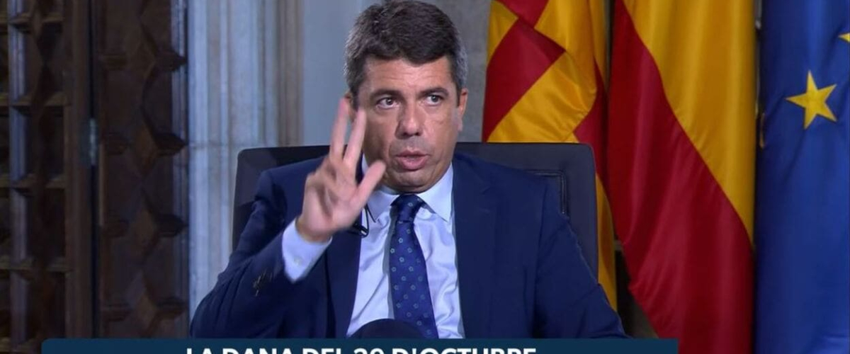 Mazón vierte una nueva mentira, ahora sobre Page, para justificar su ausencia en el Cecopi el día de la DANA
