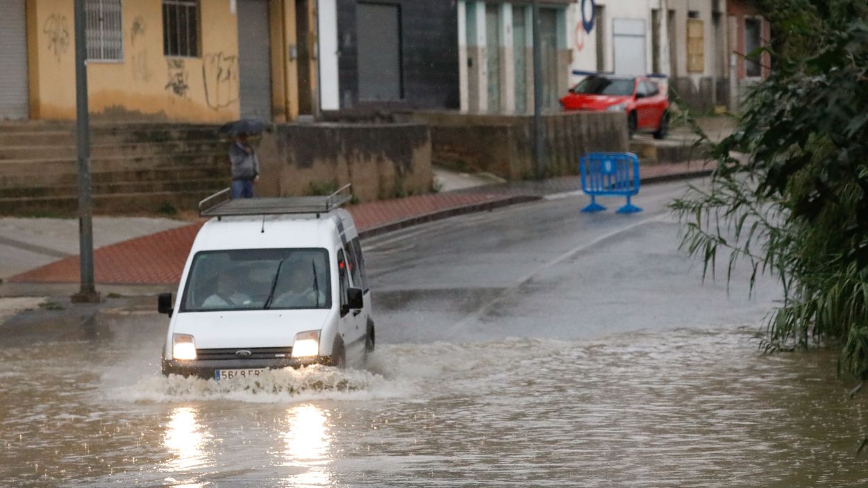 Rambla de Beniaján inundada tras el paso de la borrasca Alice. EP. 
