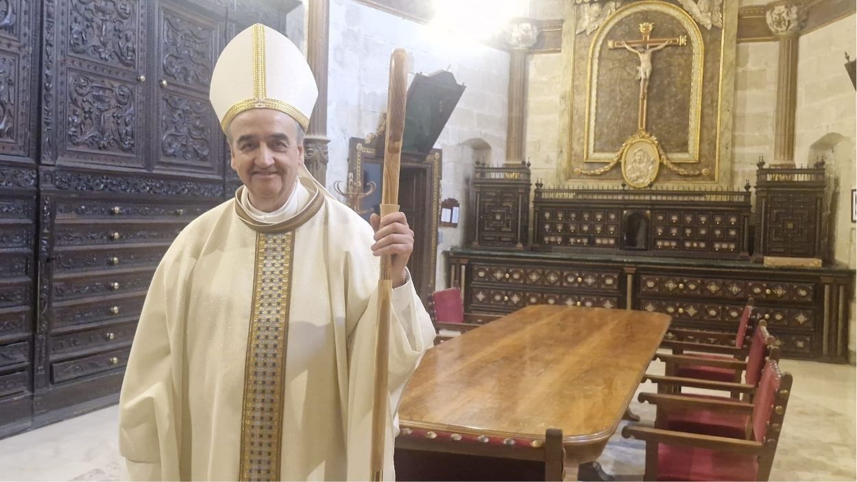 El nuevo obispo de la diócesis de Huesca, Pedro Aguado. EP.