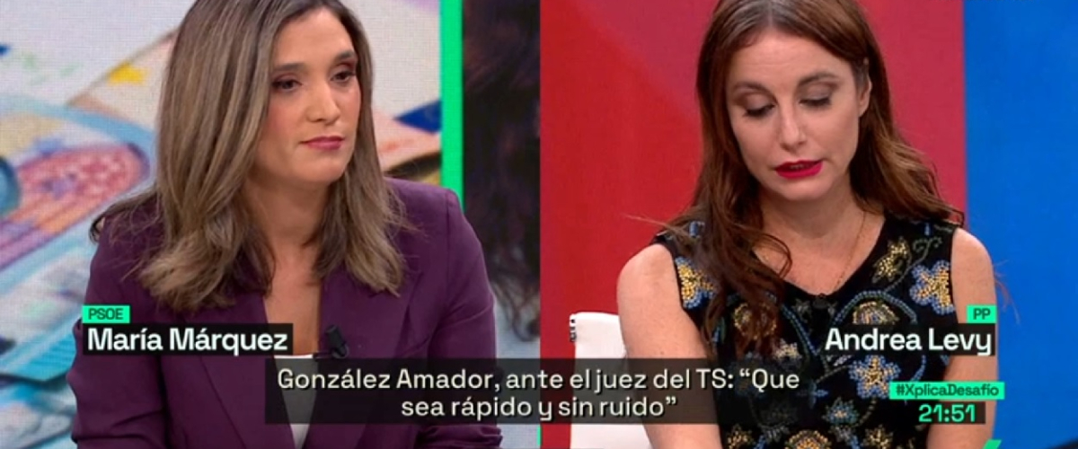 Andrea Levy defiende a capa y espada a Ayuso ante los delitos de su novio: "La intentan involucrar"