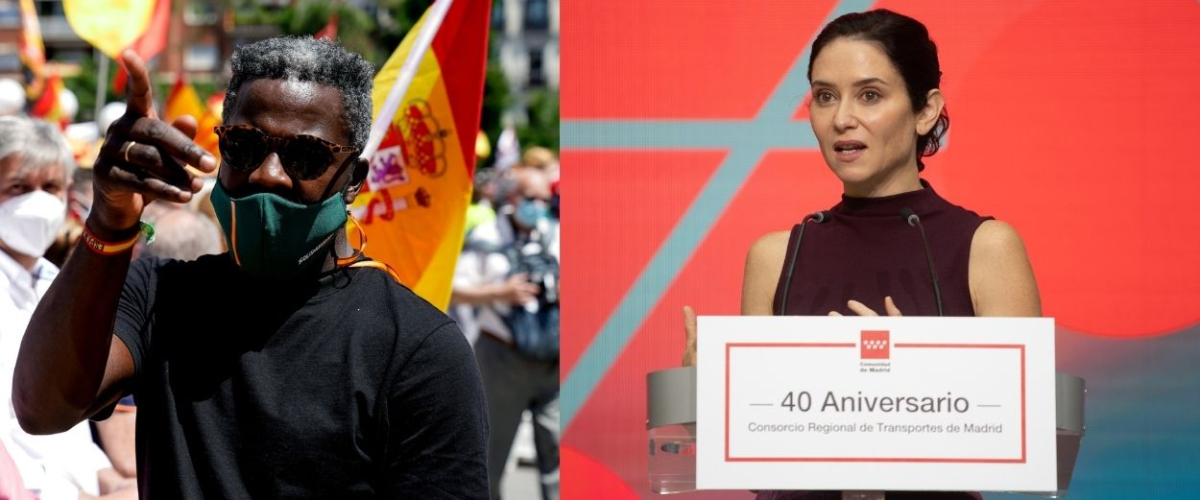 El vomitivo comentario machista de Bertrand Ndongo sobre Ayuso en el desfile: "Madre mía..."