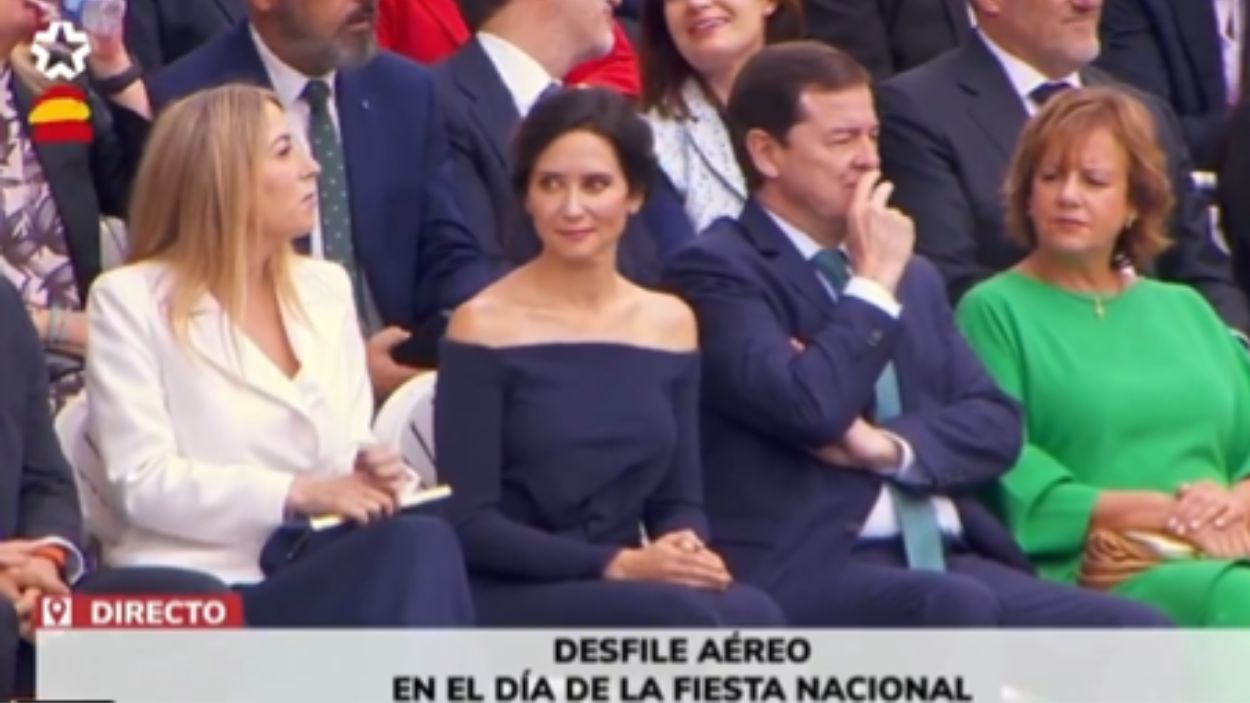 Ayuso en el desfile de la Hispanidad. Telemadrid