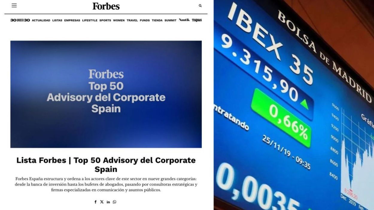 Lista Forbes 'Top 50 Advisory del Corporate Spain' Lista Forbes 'Top 50 Advisory del Corporate Spain'
