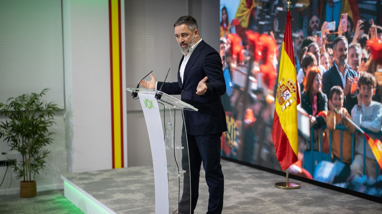El presidente de Vox, Santiago Abascal. EP.