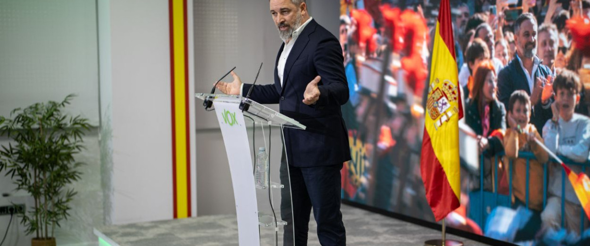 Abascal asegura que Feijóo "se ha debido dar un golpe en la cabeza" al compararle con Bildu por plantar al rey