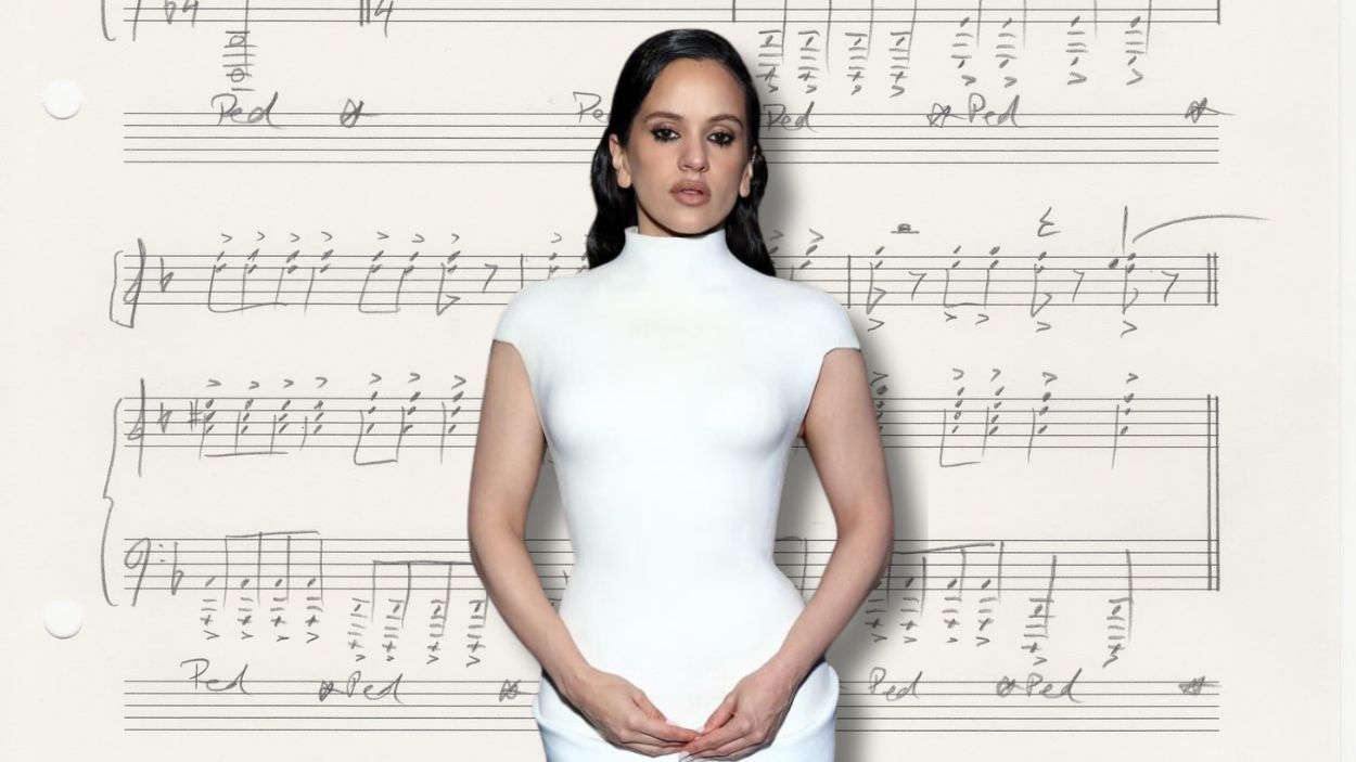 Rosalía publica 'Berghain'. Fotomontaje.