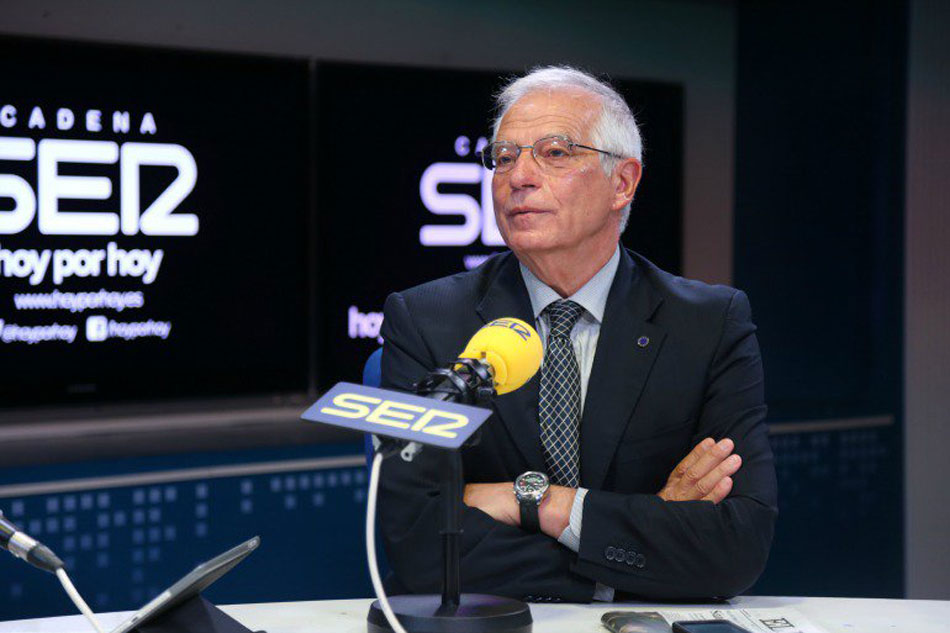 El exministro Josep Borrell, en una entrevista en la cadena SER.