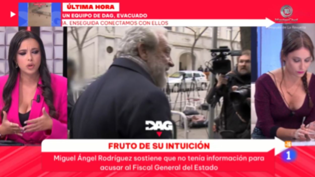 Sarah Santaolalla y Andrea Levy en 'Directo al grano'. TVE