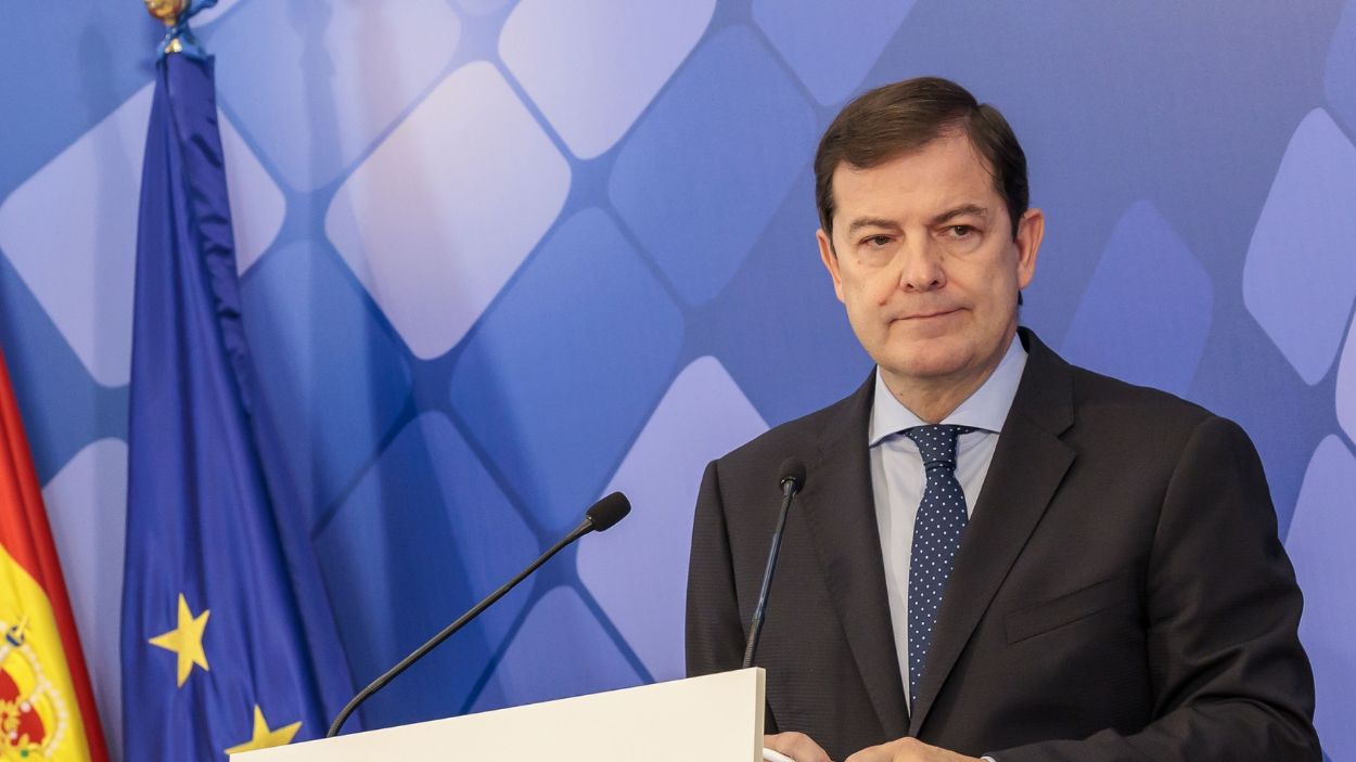 Alfonso Fernández Mañueco en la presentación de los Presupuestos de Castilla y León 2026. EP.