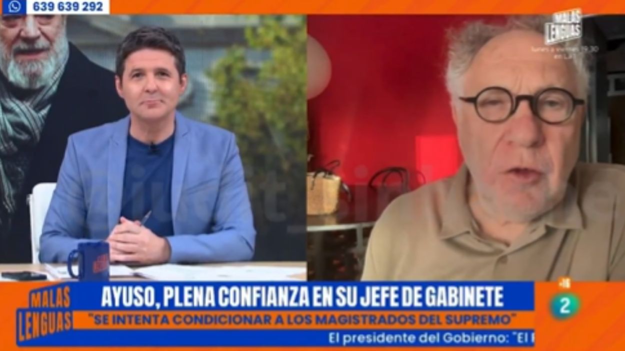 Jesús Cintora y Ernesto Ekaizer en 'Malas Lenguas'. TVE