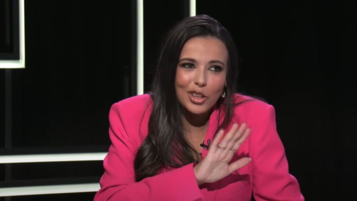 La periodista Sarah Santaolalla durante las jornadas de Menopausia: Sanidad, Igualdad y Derechos