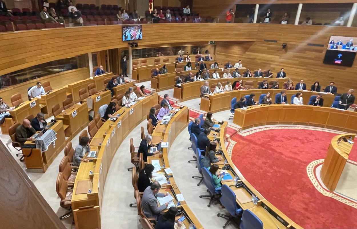Imagen de la sesión de control al Gobierno gallego presidido por Alfonso Rueda celebrada este miércoles (Foto: Europa Press).