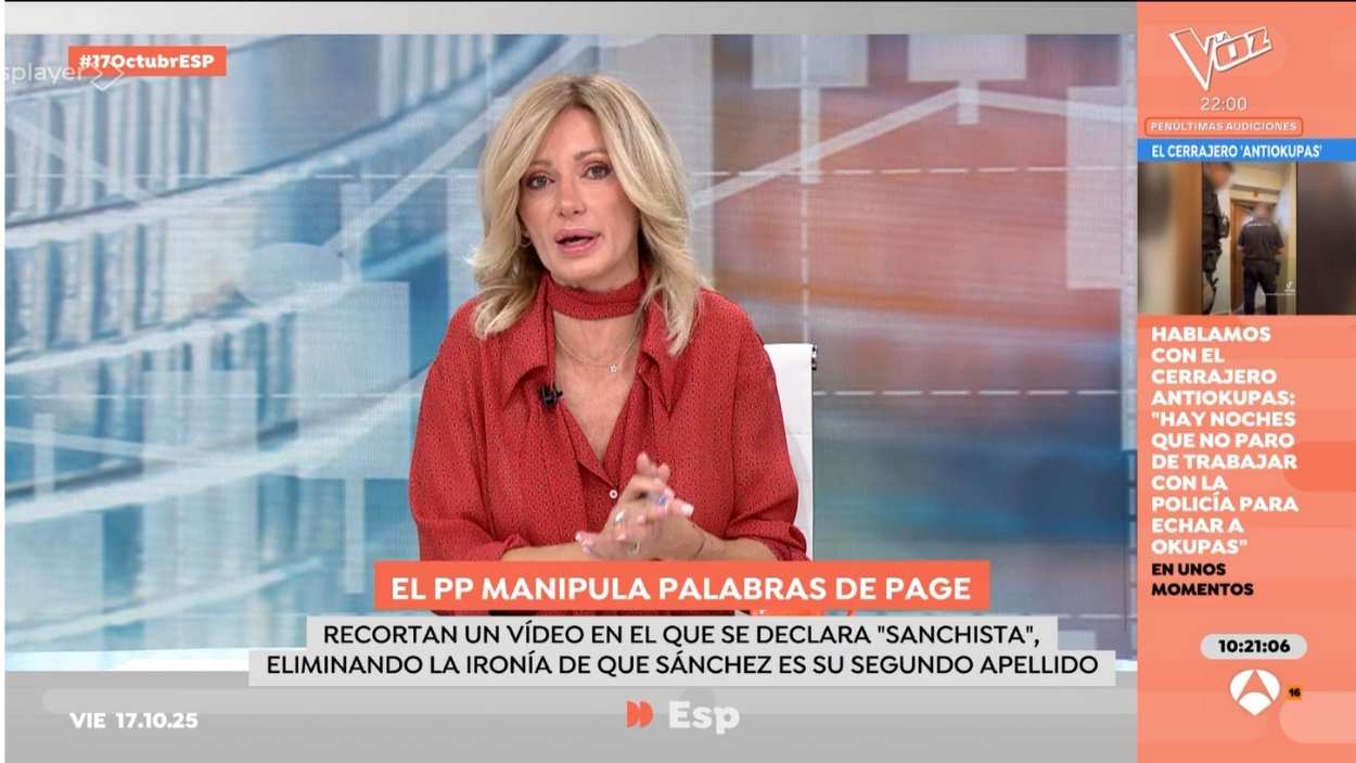 Susanna Griso, presentadora del programa 'Espejo Público', de Antena 3.