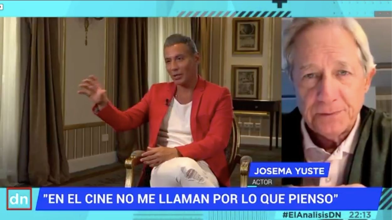 El actor español Josema Yuste, en el programa de 'Análisis Diario de la Noche'. Telemadrid.