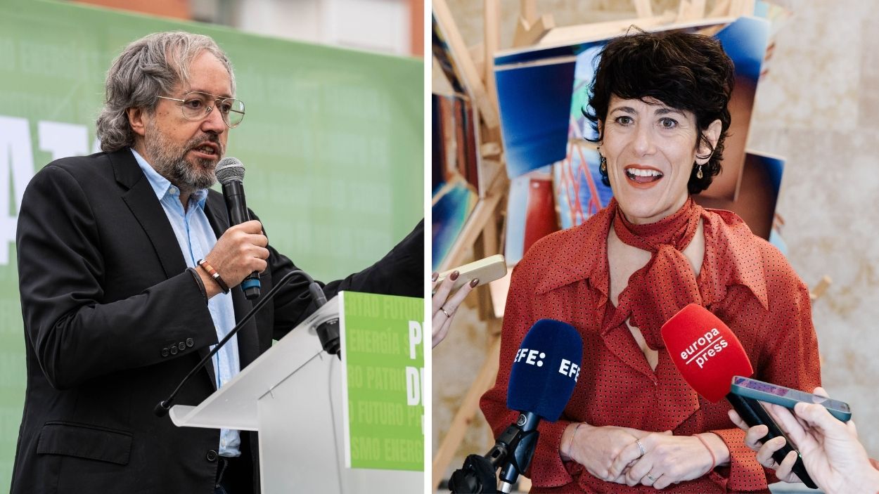 Juan Carlos Girauta y la ministra Elma Saiz. EP.