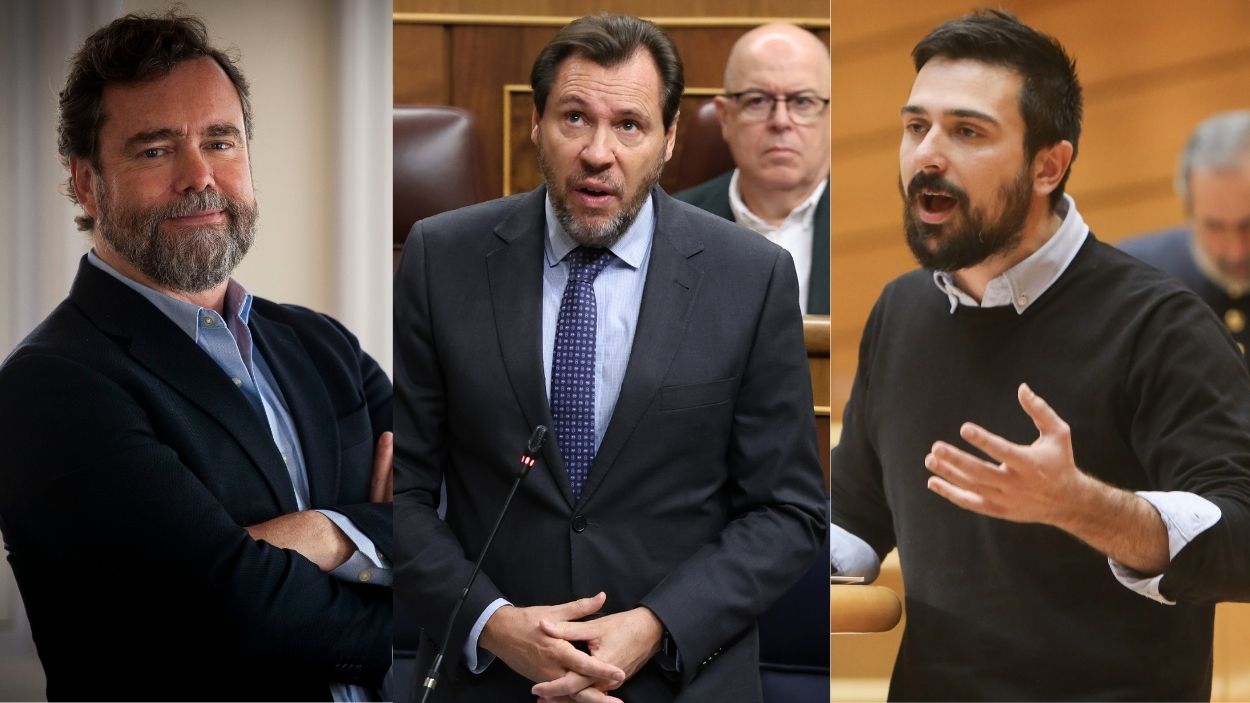 Iván Espinosa de los Monteros,  Óscar Puente y Ramón Espinar. EP.